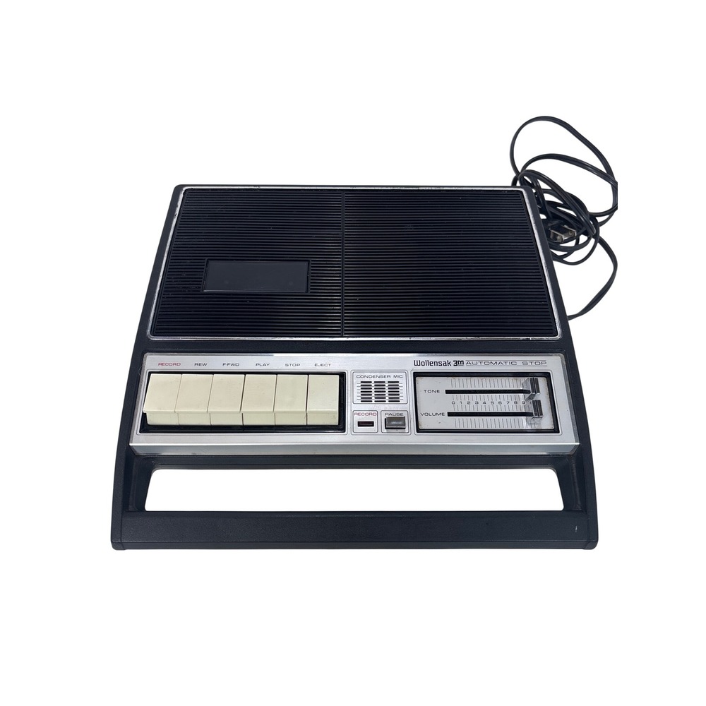 Vintage Wollensak 3M 4155 Cassette Player Recorder - Plays/Records - Power Cord
